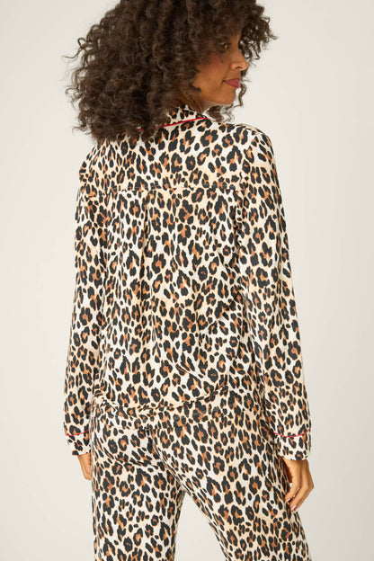 Holiday Dreams Leopard Print Long Sleeve Top
