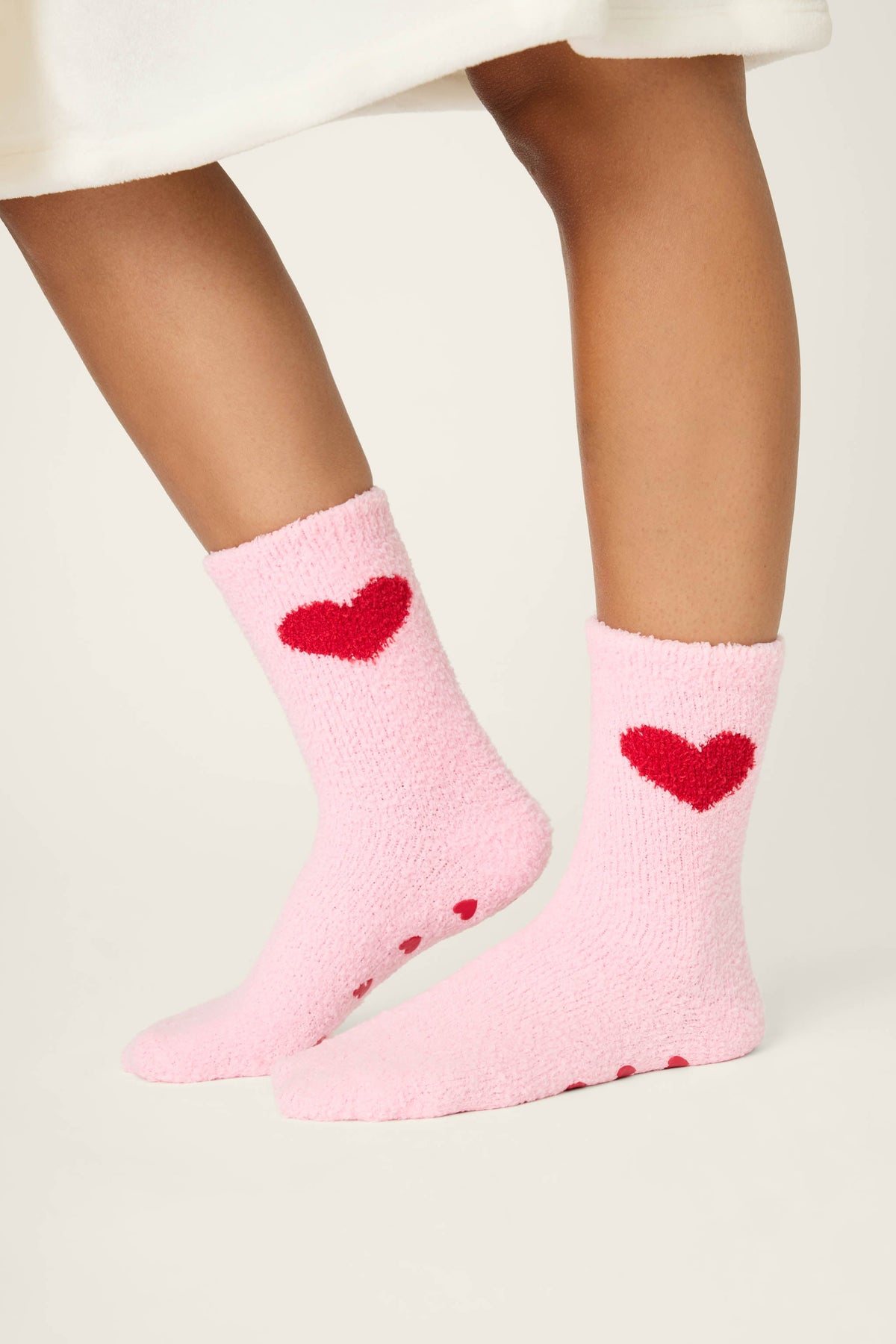 Sweeter Than Sugar Heart Print Crew Socks