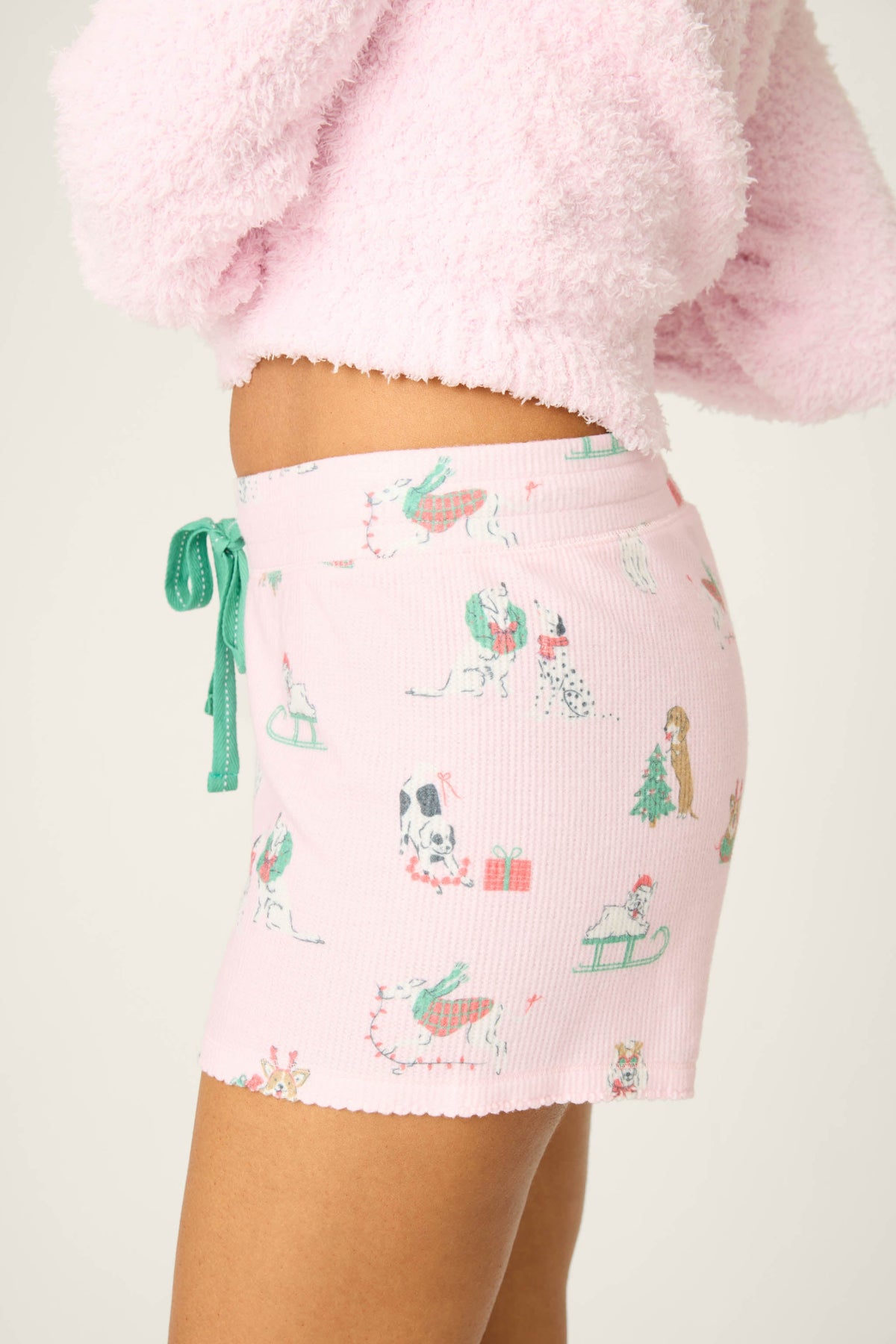 Peace & Pawlidays Dog Print Shorts