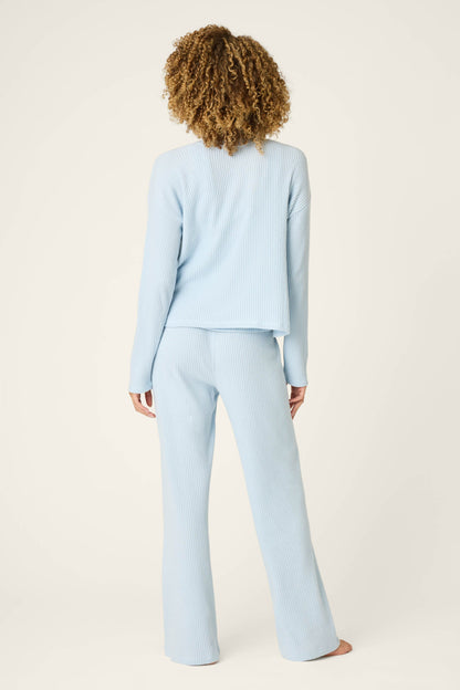 3-Piece Luxe Ribbed Celestial PJ Set