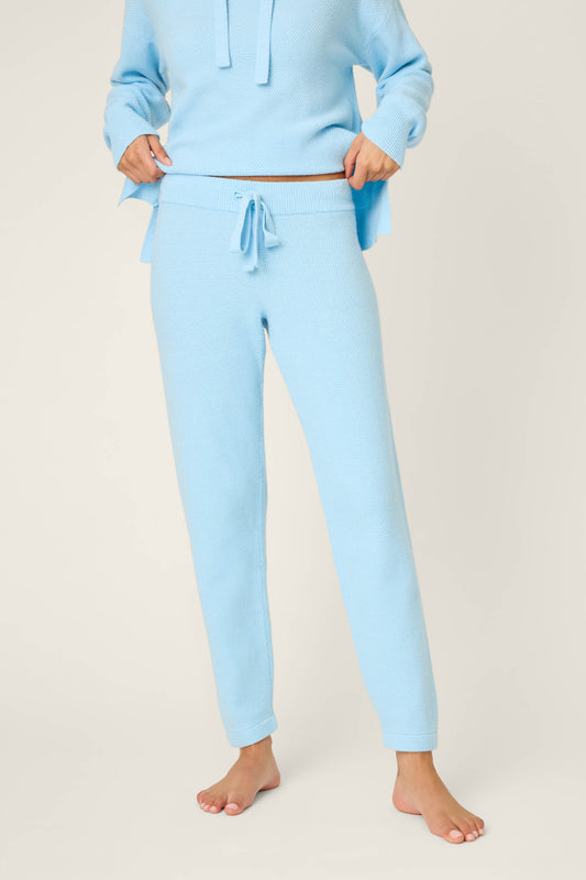 Sweater Weather Light Sky Banded Pants