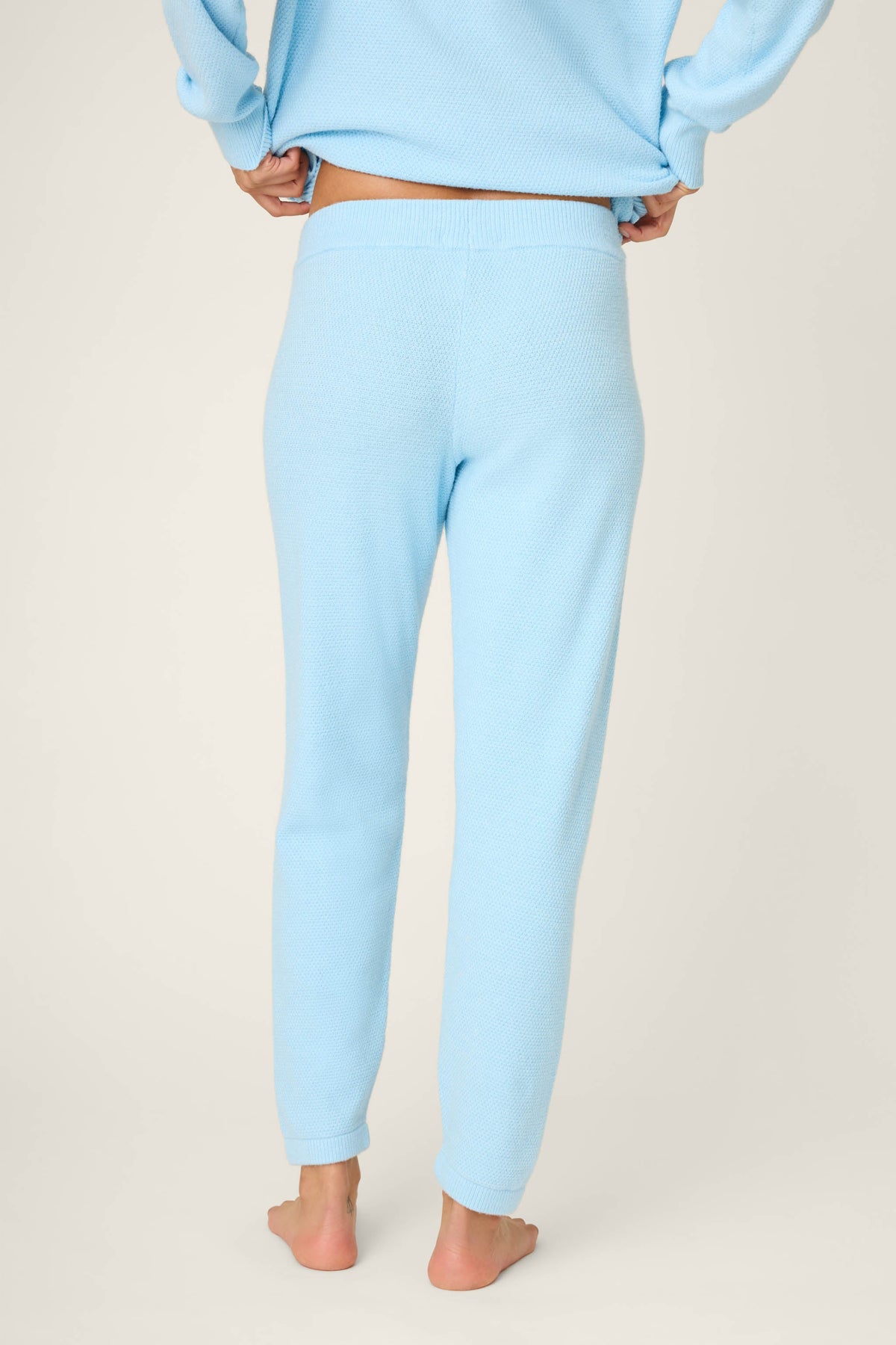 Sweater Weather Light Sky Banded Pants