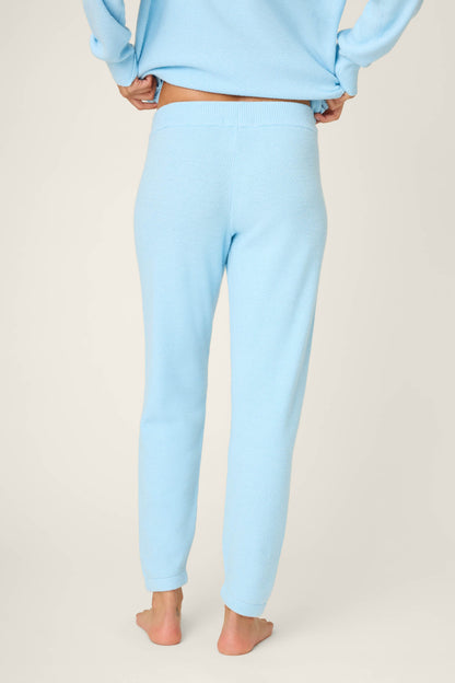 Sweater Weather Light Sky Banded Pants