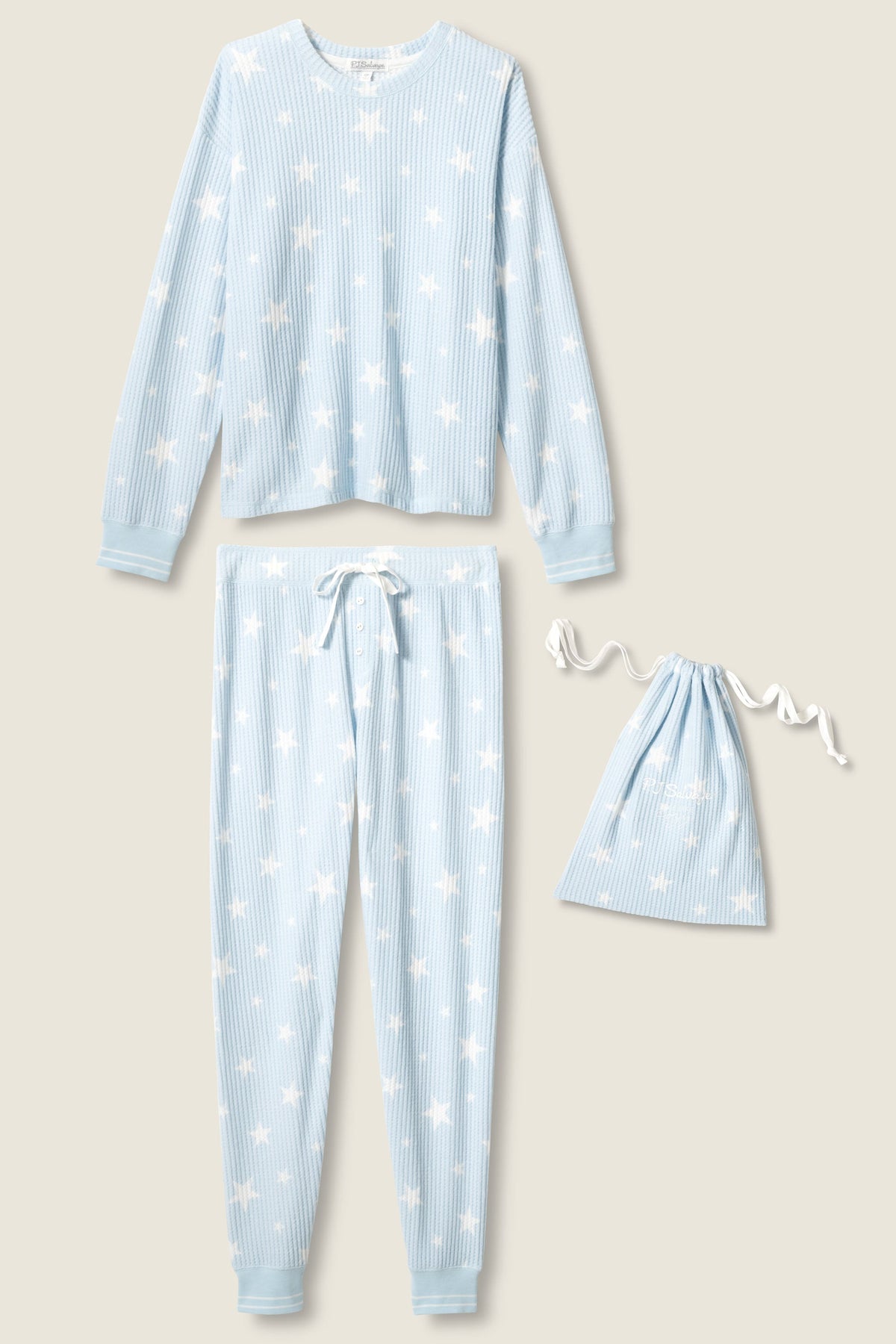 3-Piece Star Print Thermal Velour PJ Set