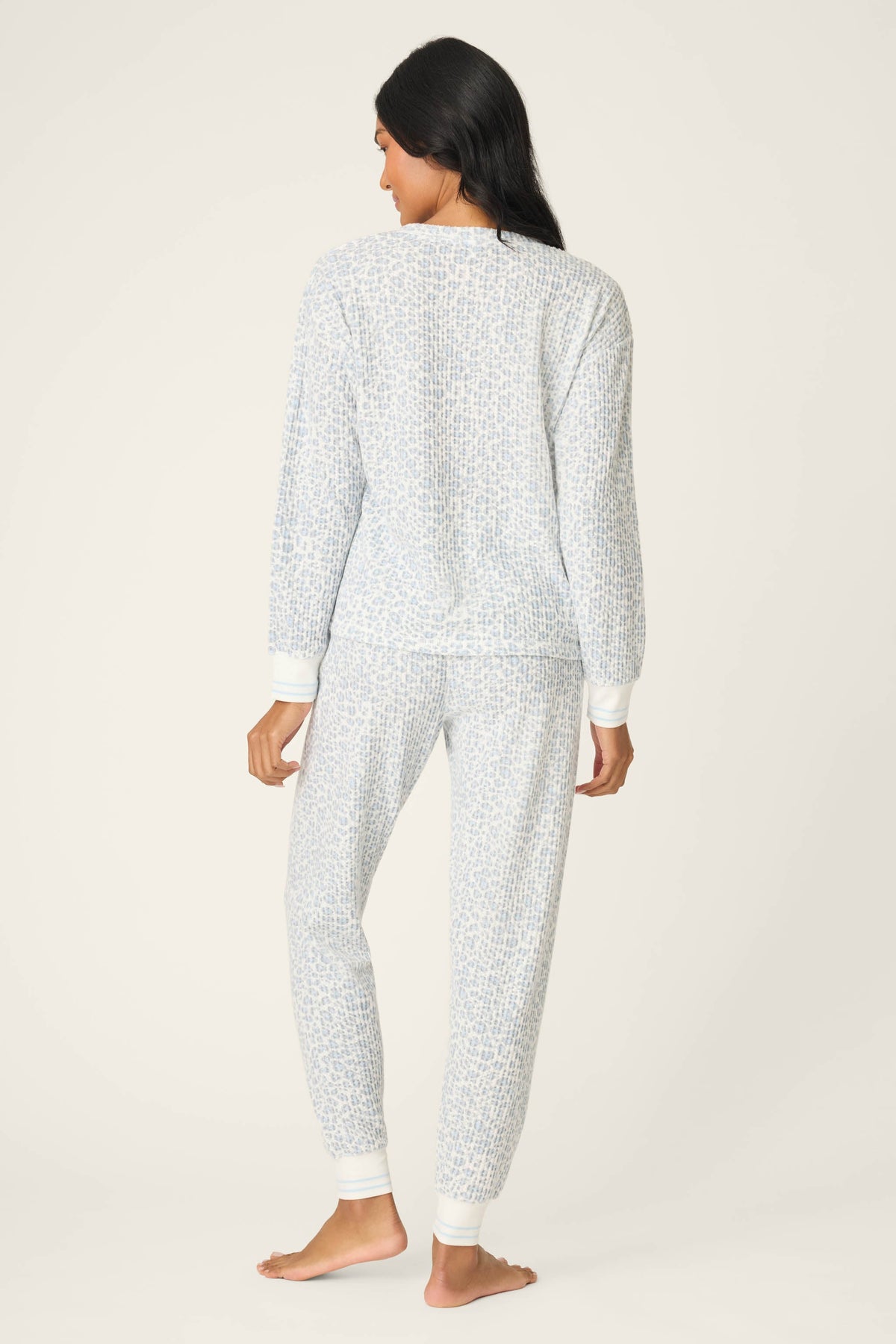 3-Piece Leopard Print Thermal Velour PJ Set