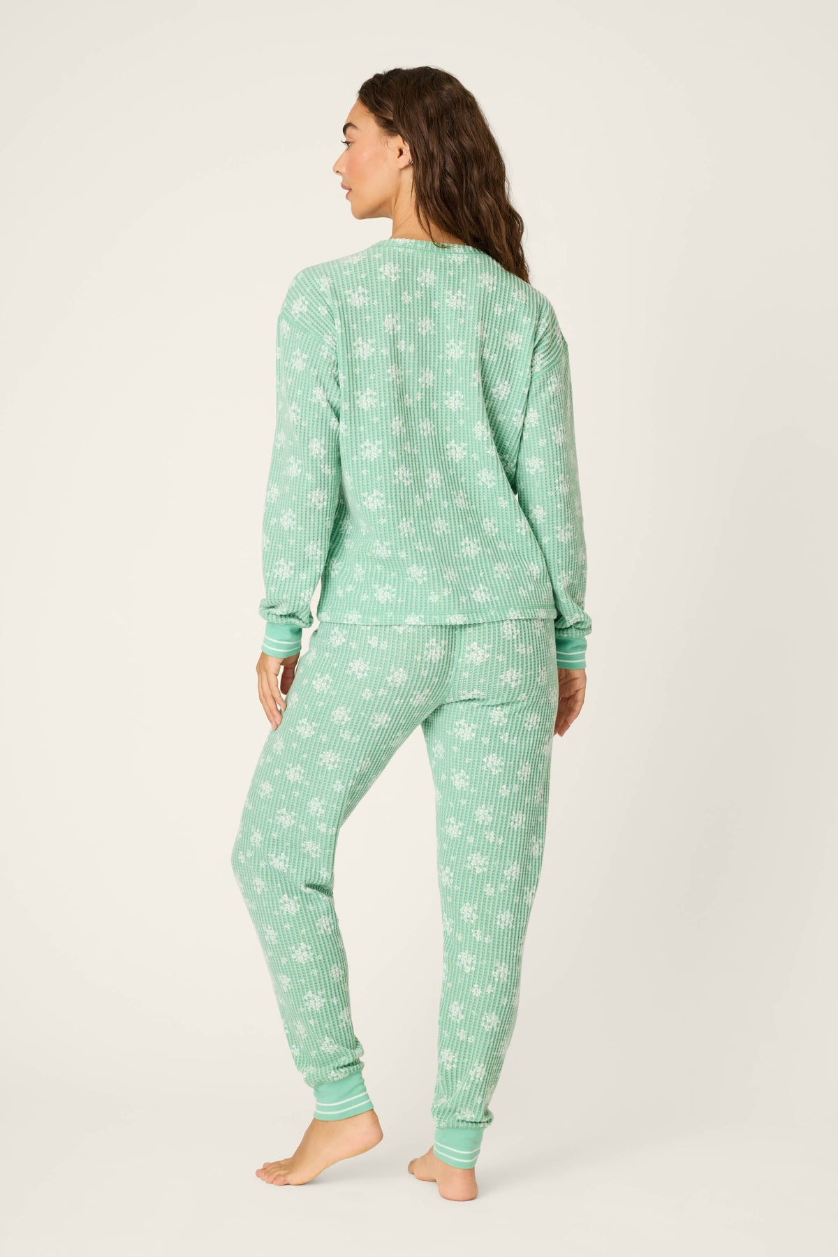 3-Piece Snowflake Print Thermal Velour PJ Set