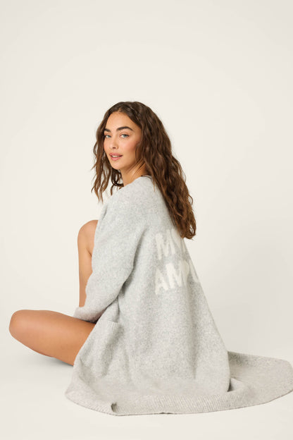 My Dog Is My Valentine Long Line Cardigan