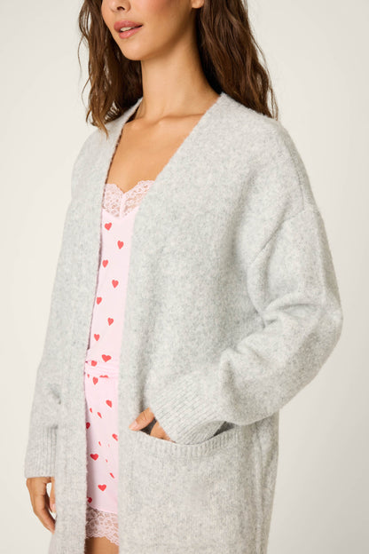 My Dog Is My Valentine Long Line Cardigan