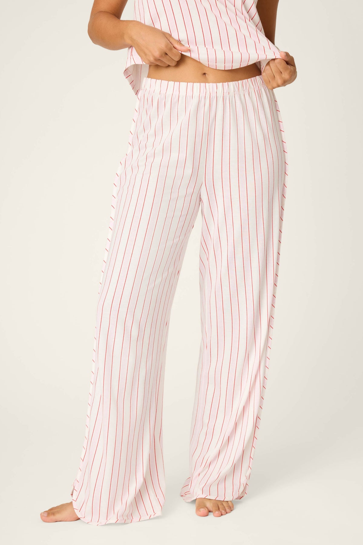 Feeling Loved Striped Open Leg Pants