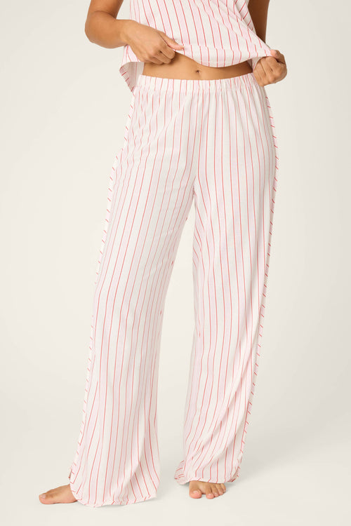 Feeling Loved Striped Open Leg Pants
