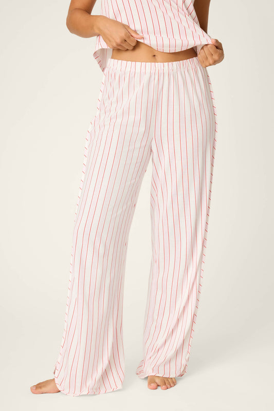 Feeling Loved Striped Open Leg Pants