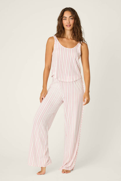 Feeling Loved Striped Open Leg Pants