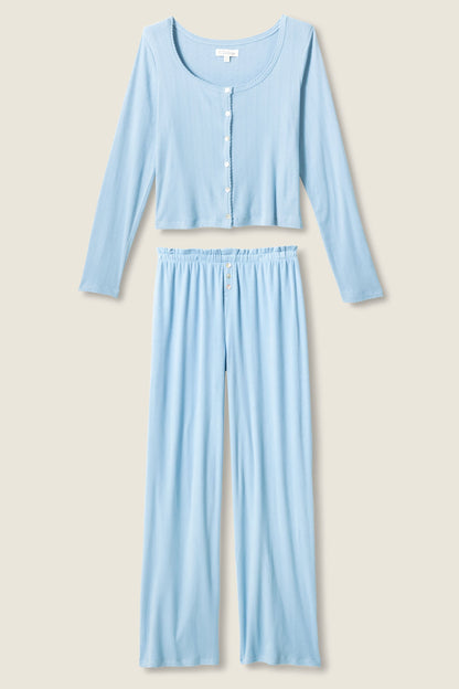 More Amour Blue Dream Pointelle PJ Set
