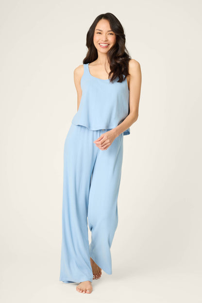 More Amour Blue Dream Pointelle Tank Top