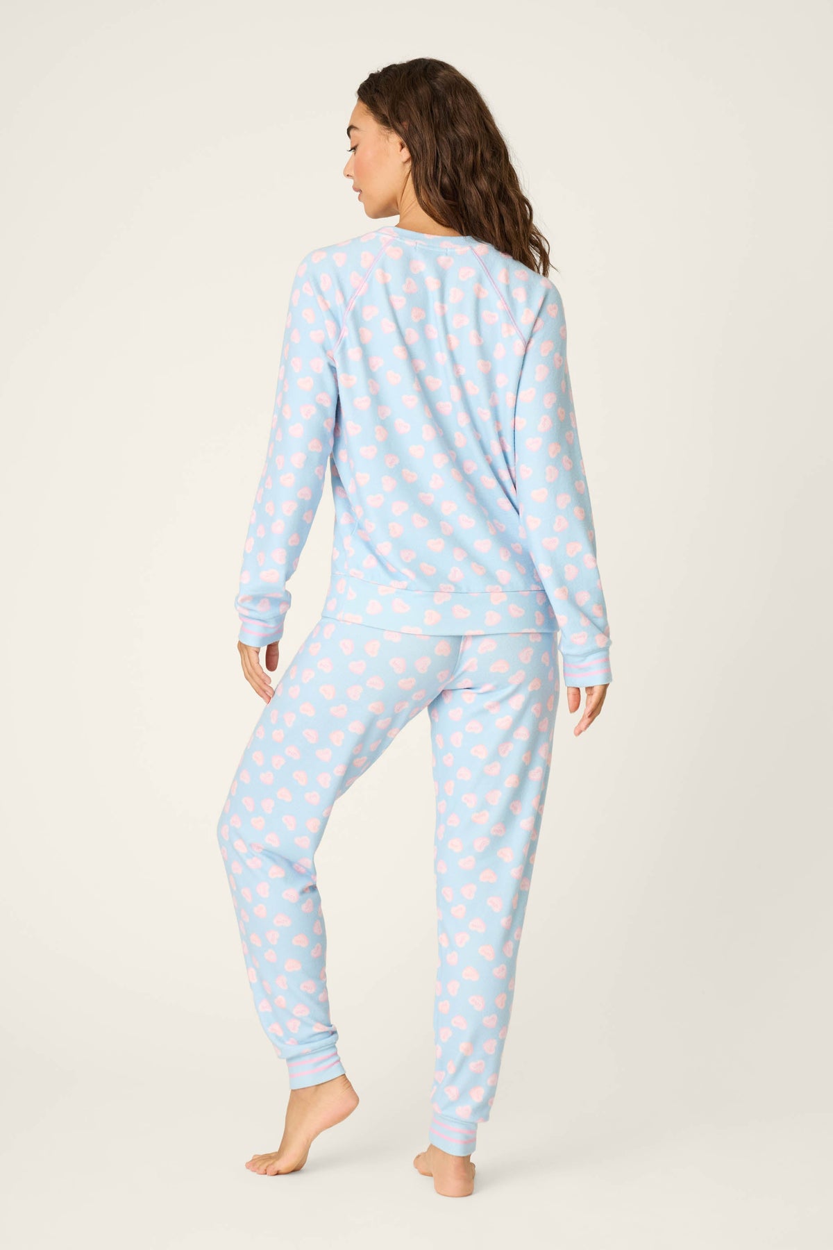 Sweetheart Love Hearts Print Peachy PJ Set