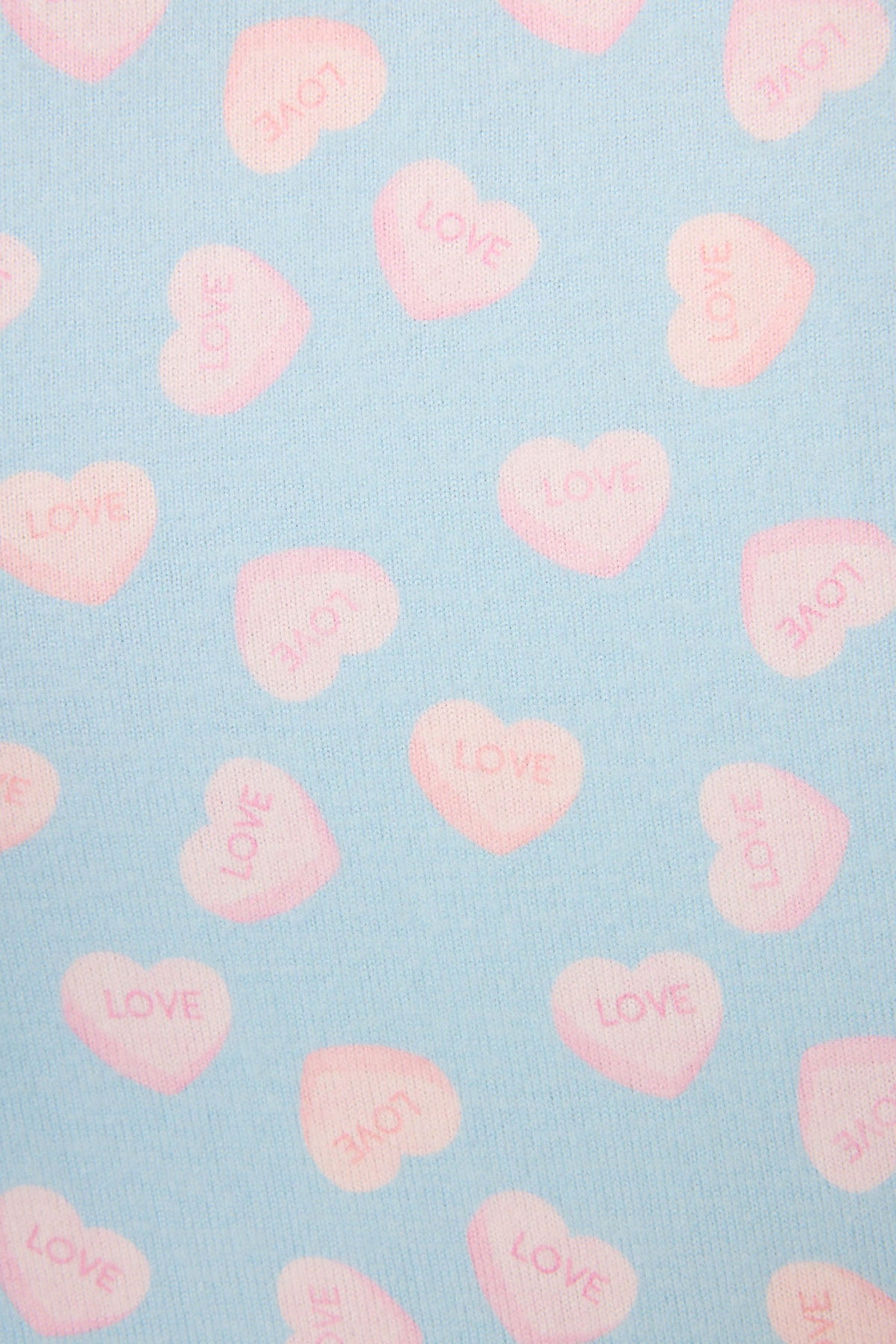 Sweetheart Love Hearts Print Peachy PJ Set
