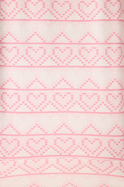Fairisle Heart Print Peachy PJ Set
