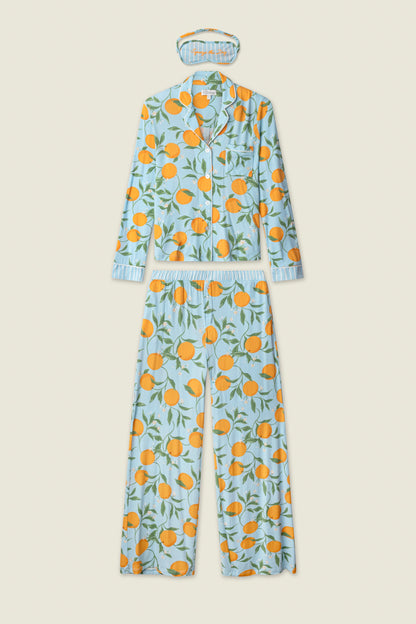 Citrus Dreams Morning Squeeze Long 3-Piece PJ Set