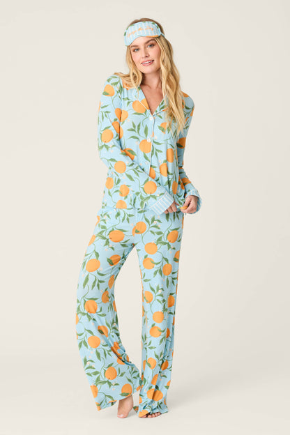 Citrus Dreams Morning Squeeze Long 3-Piece PJ Set
