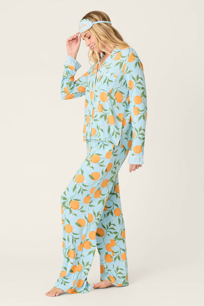 Citrus Dreams Morning Squeeze Long 3-Piece PJ Set