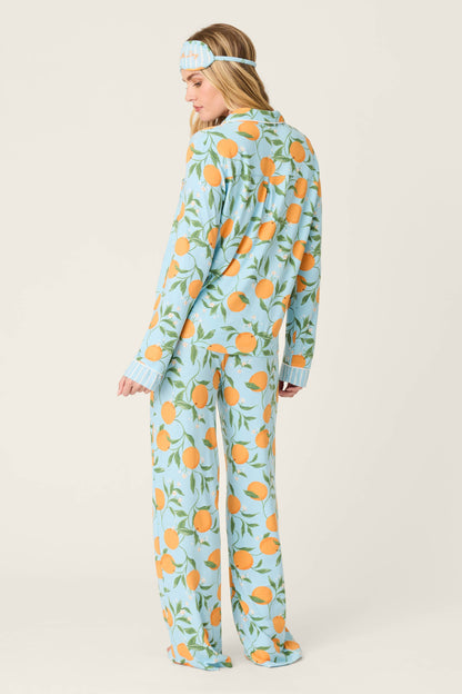 Citrus Dreams Morning Squeeze Long 3-Piece PJ Set