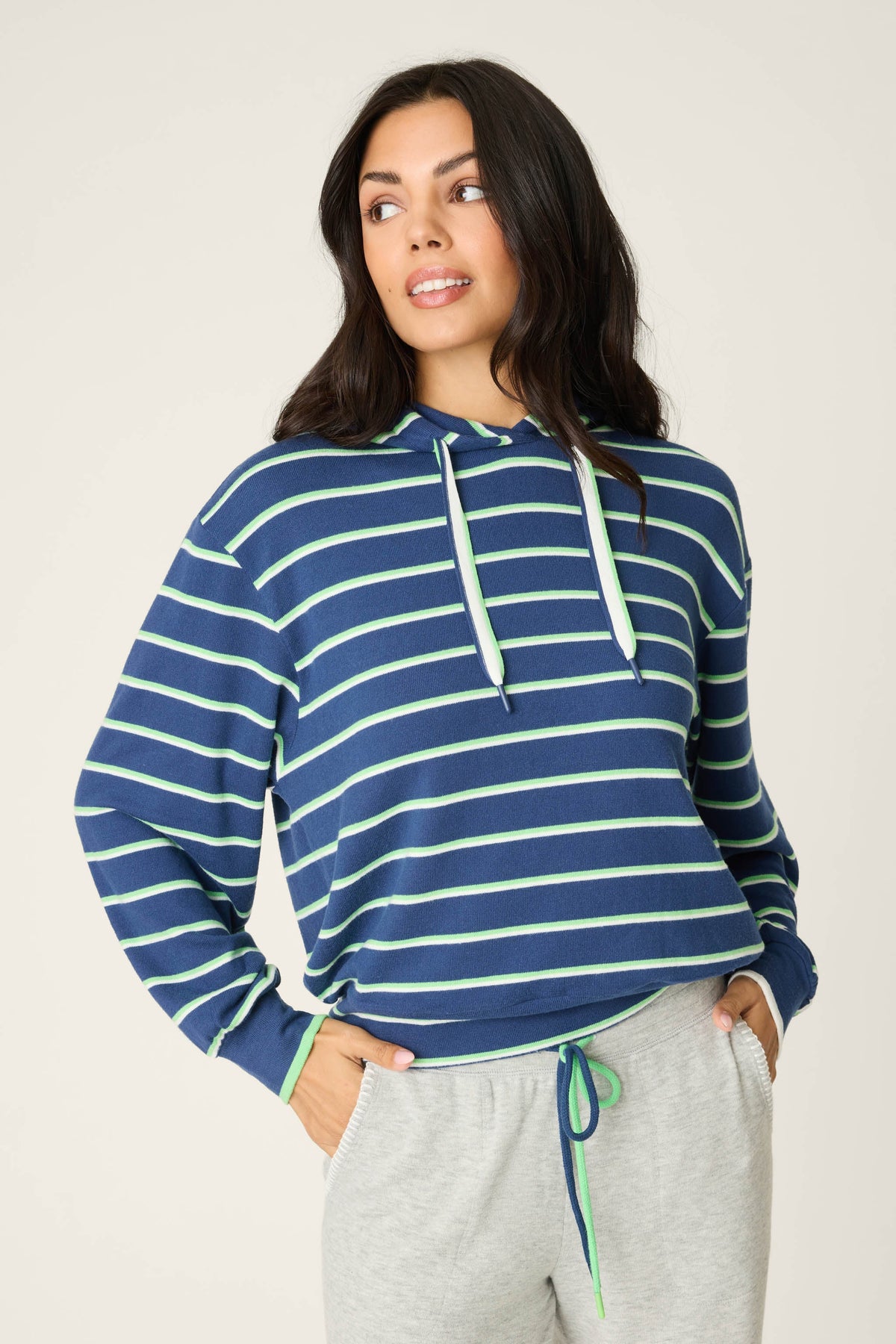 C'est La Vie Striped Hoodie