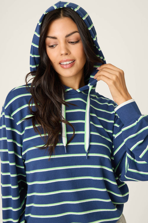 C'est La Vie Striped Hoodie