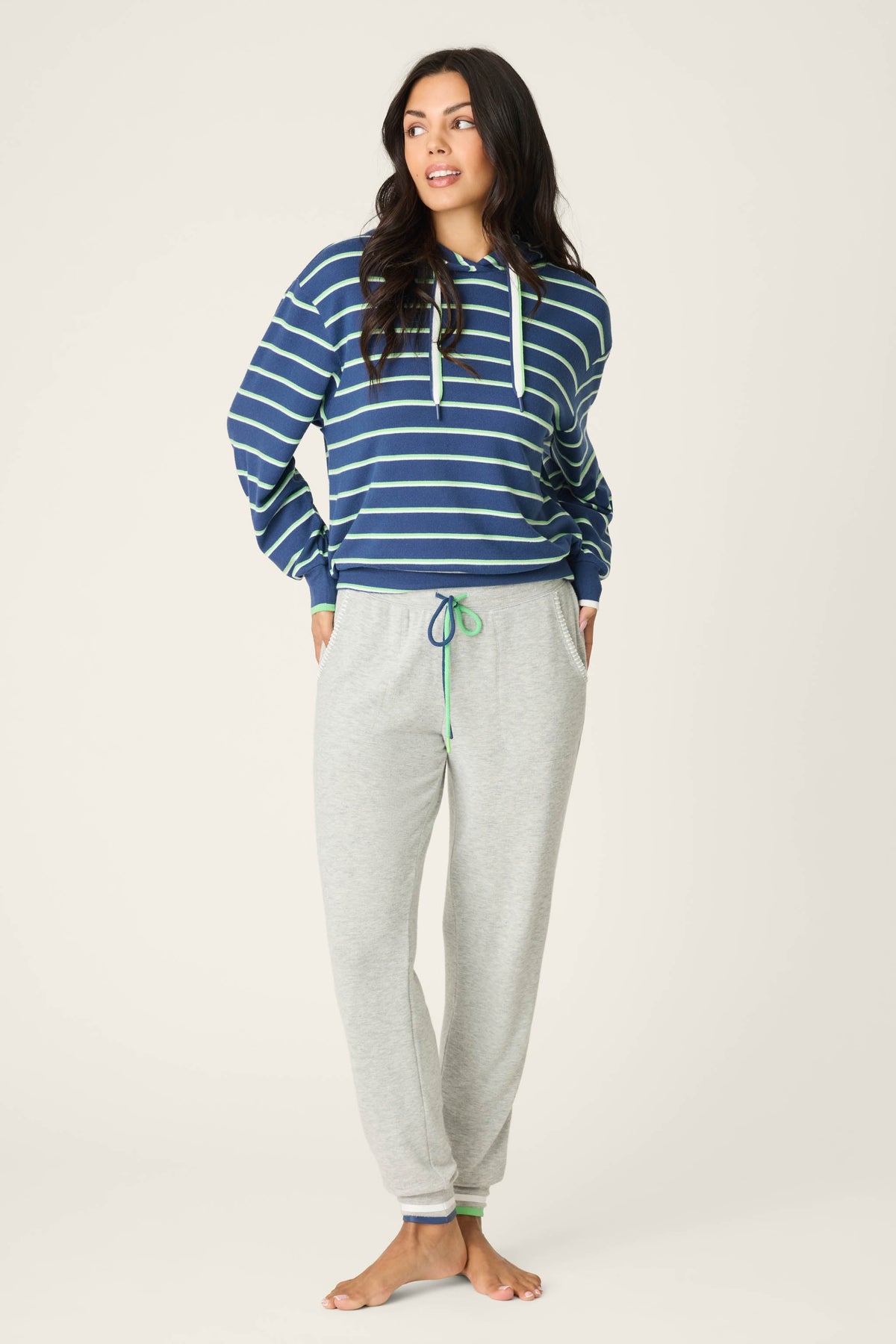 C'est La Vie Striped Hoodie