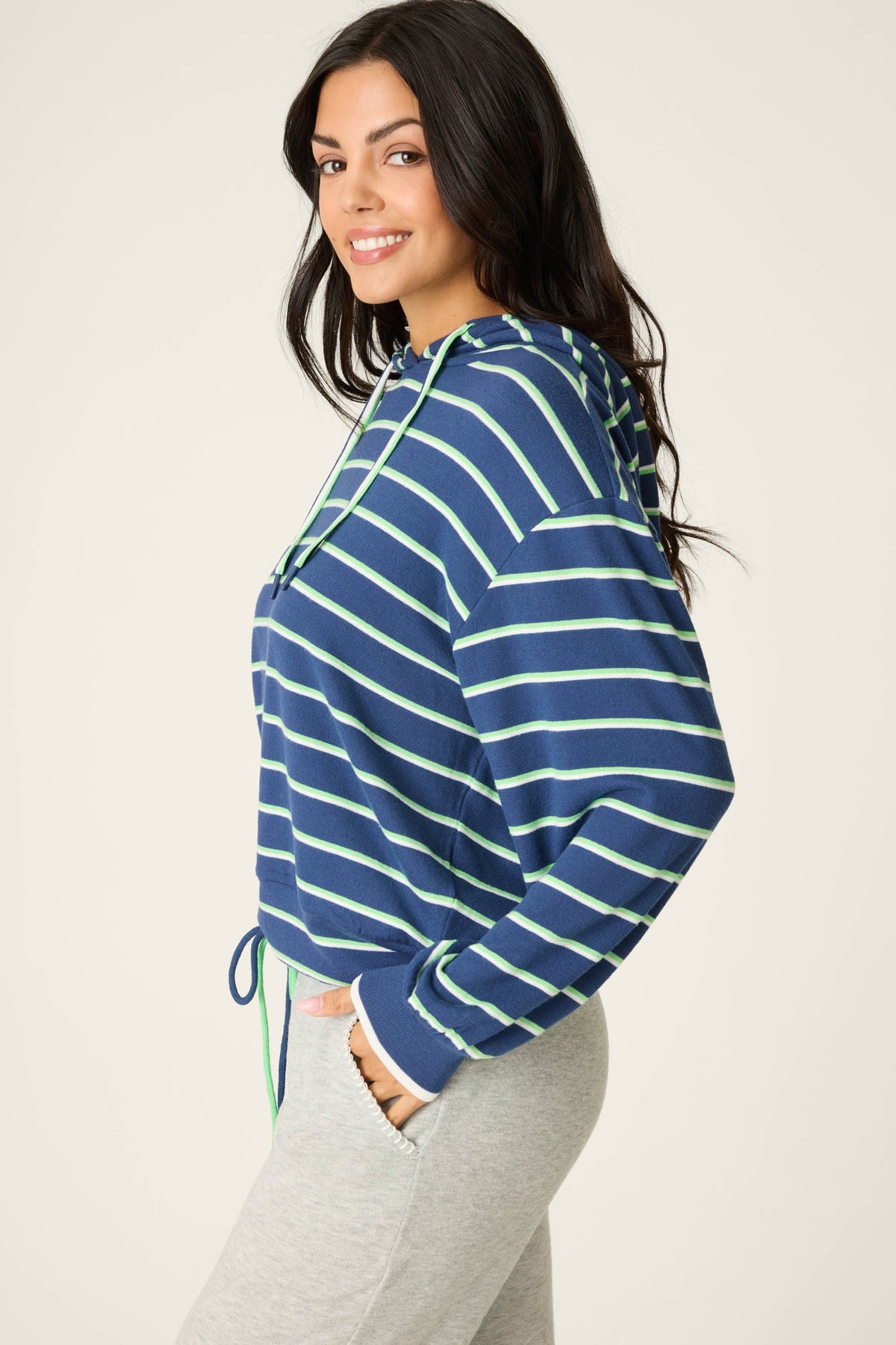 C'est La Vie Striped Hoodie
