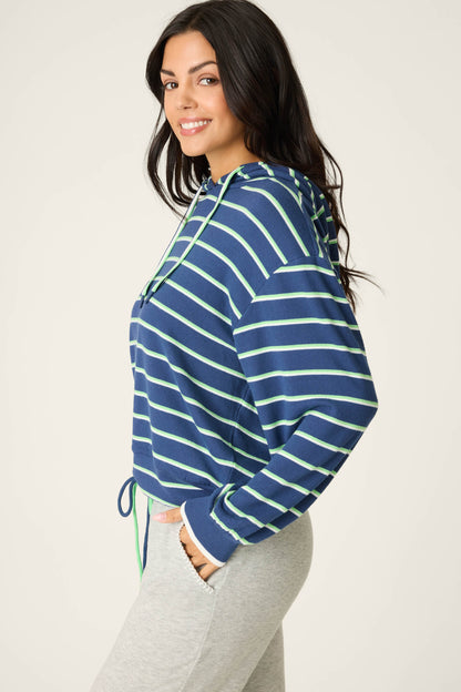 C'est La Vie Striped Hoodie