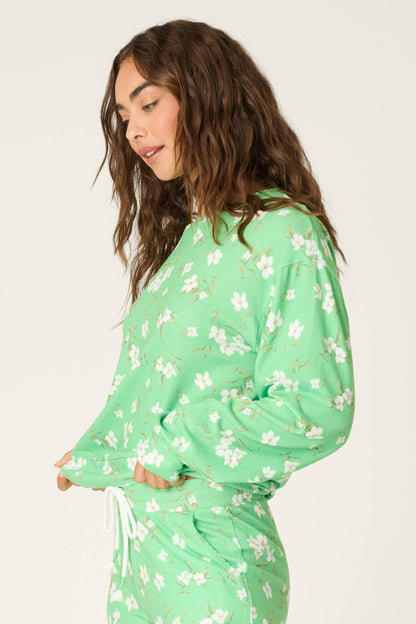C'est La Vie Floral Print Long Sleeve Top