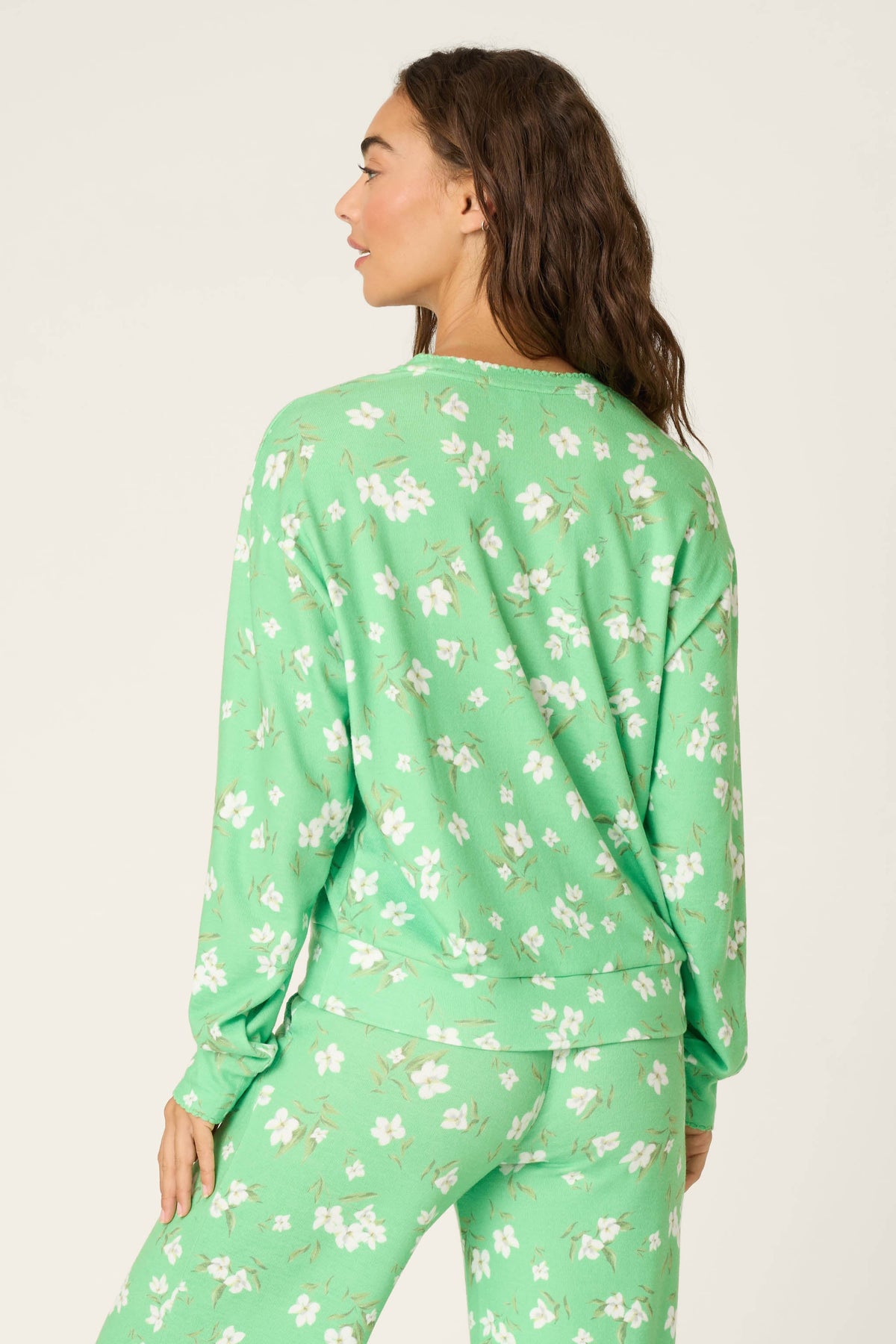 C'est La Vie Floral Print Long Sleeve Top