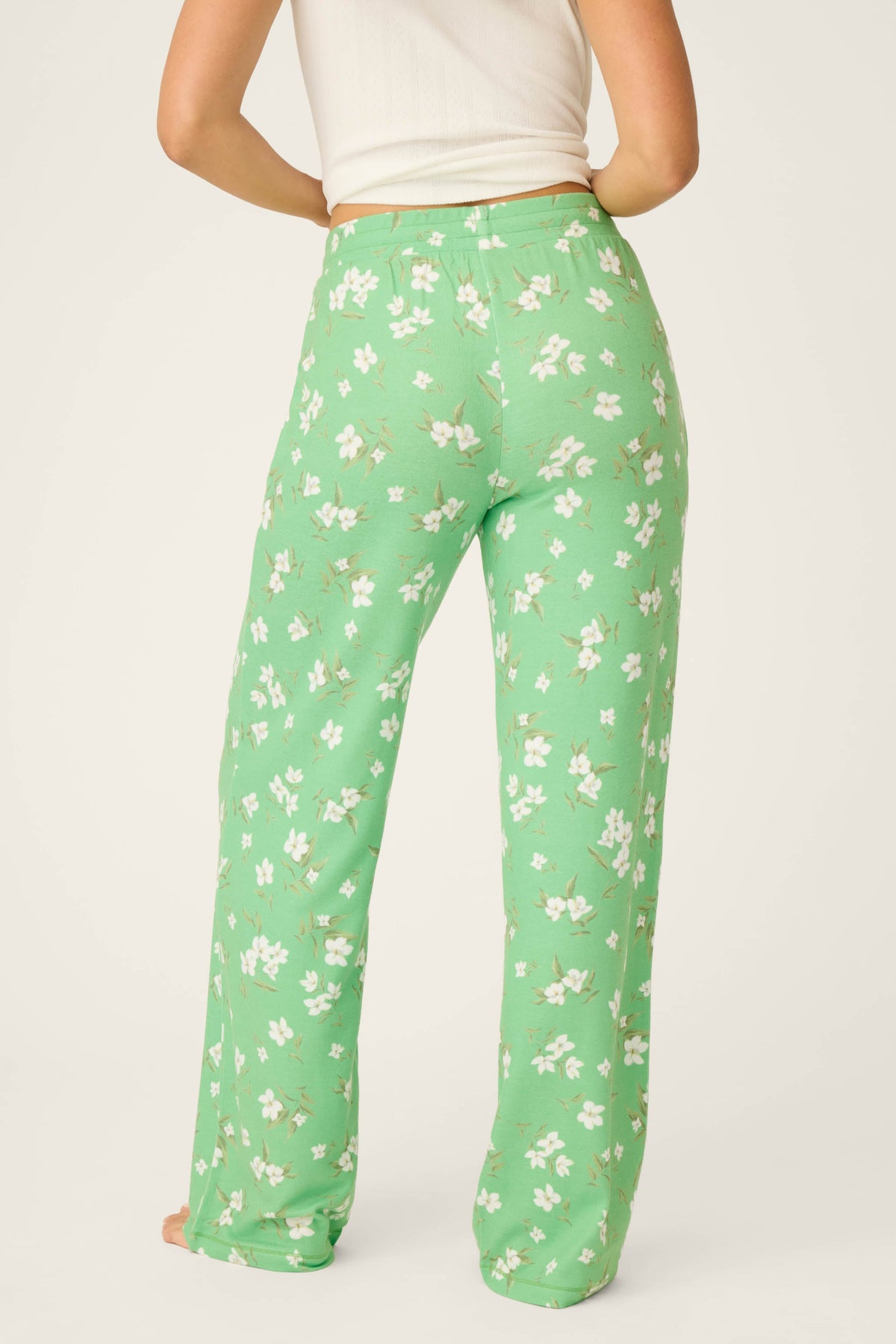 C'est La Vie Floral Print Open Leg Pants