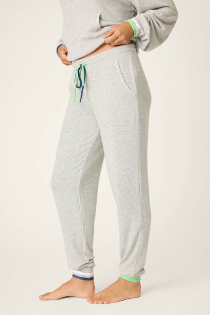 C'est La Vie Heather Grey Banded Pants
