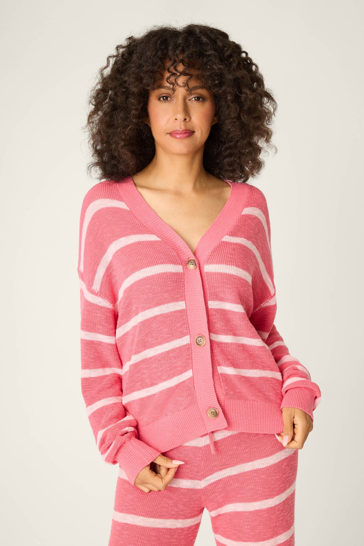 Cozy Up Cotton Berry Kiss Cardigan