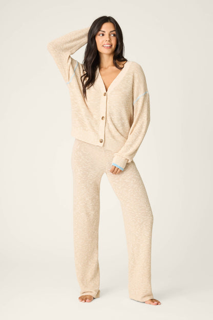 Cozy Up Cotton Heather Sand Cardigan