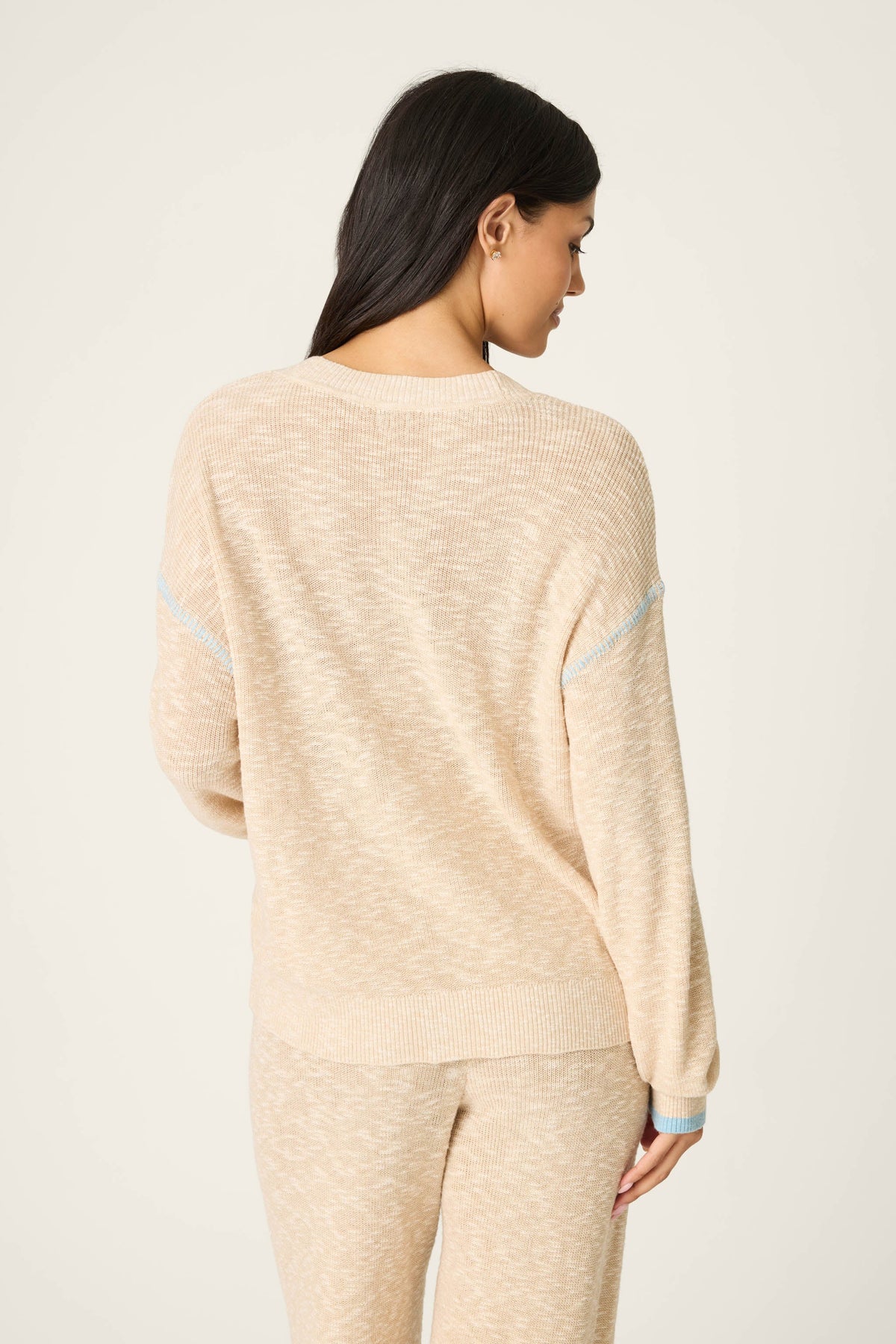 Cozy Up Cotton Heather Sand Cardigan