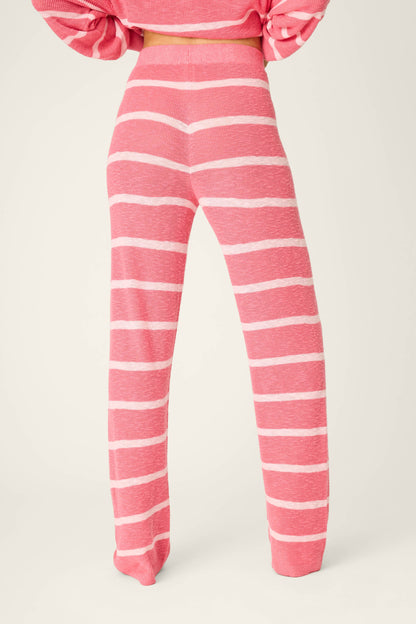 Cozy Up Cotton Berry Kiss Open Leg Pants