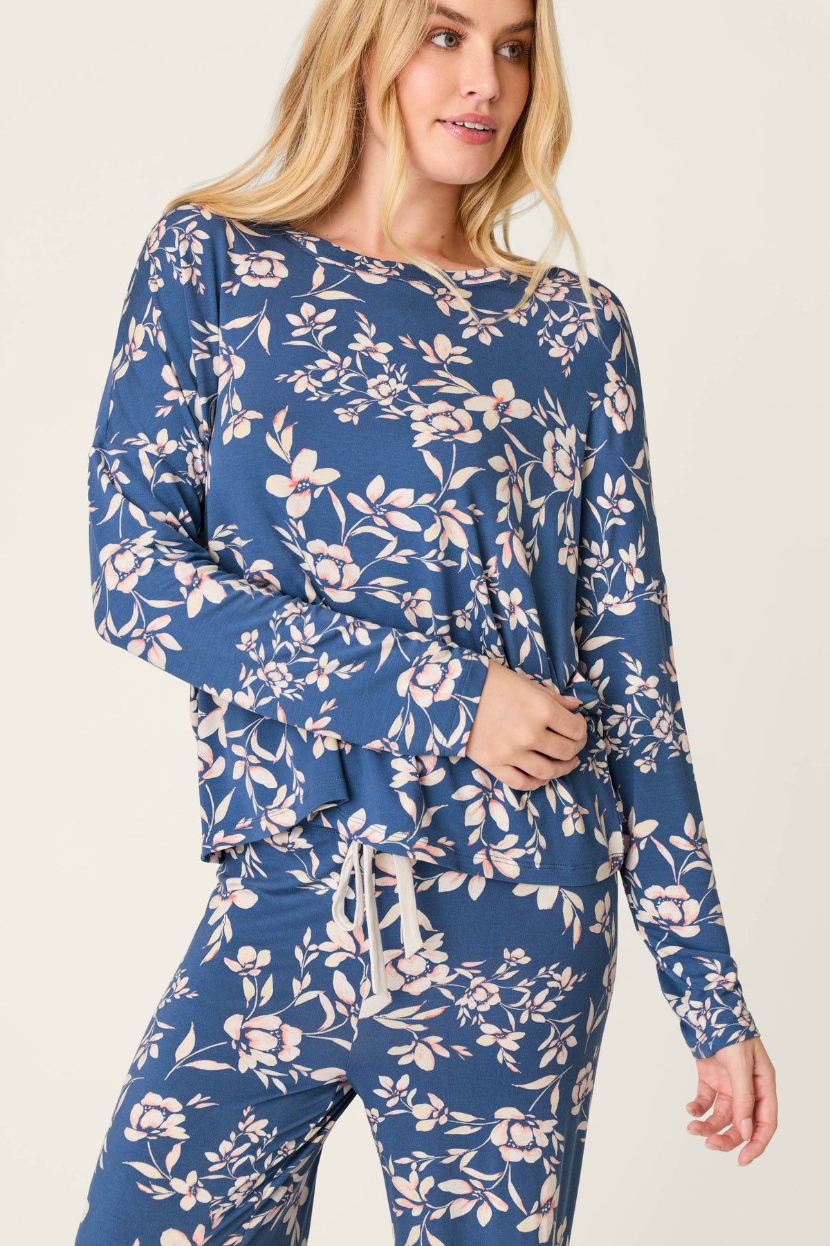 Flora Dreams Twilight Garden Long Sleeve PJ Top