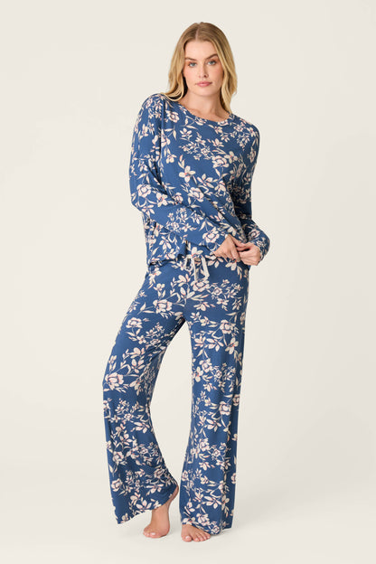 Flora Dreams Twilight Garden Open Leg PJ Pants