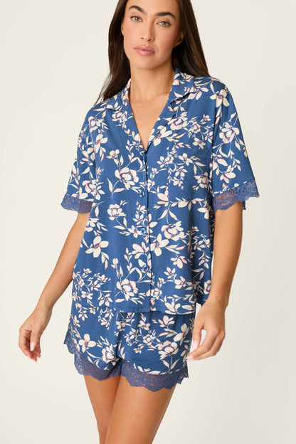 Flora Dreams Twilight Garden Short Sleeve Top