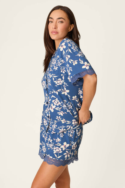 Flora Dreams Twilight Garden Short Sleeve Top