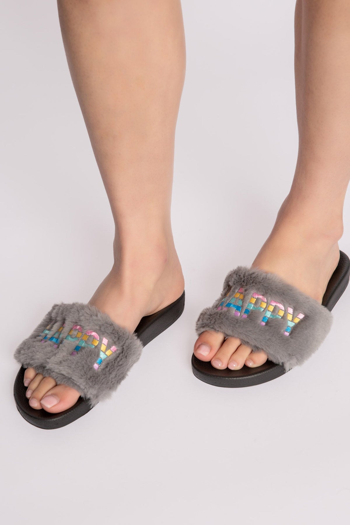 Fuzzy Feet Happy Happy Slides