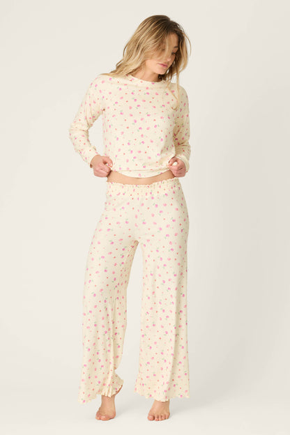 For the Mamas Butter Blooms Open Leg Pajama Pants