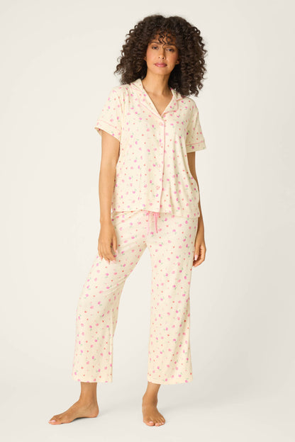 For the Mamas Butter Blooms Cropped 3-Piece PJ Set