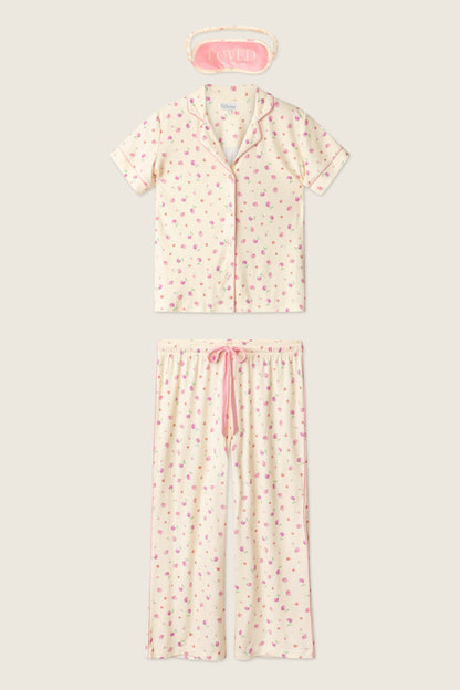 For the Mamas Butter Blooms Cropped 3-Piece PJ Set