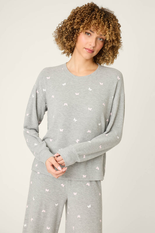 Peachy Mix & Match Butterfly Kisses Long Sleeve Top