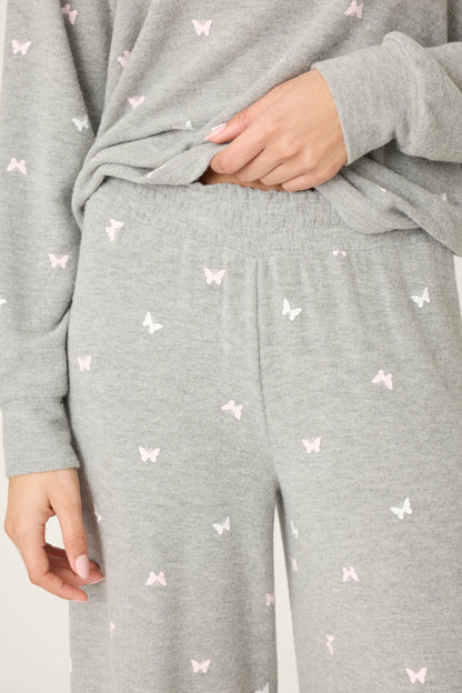 Peachy Mix & Match Butterfly Kisses Open Leg Pajama Pants