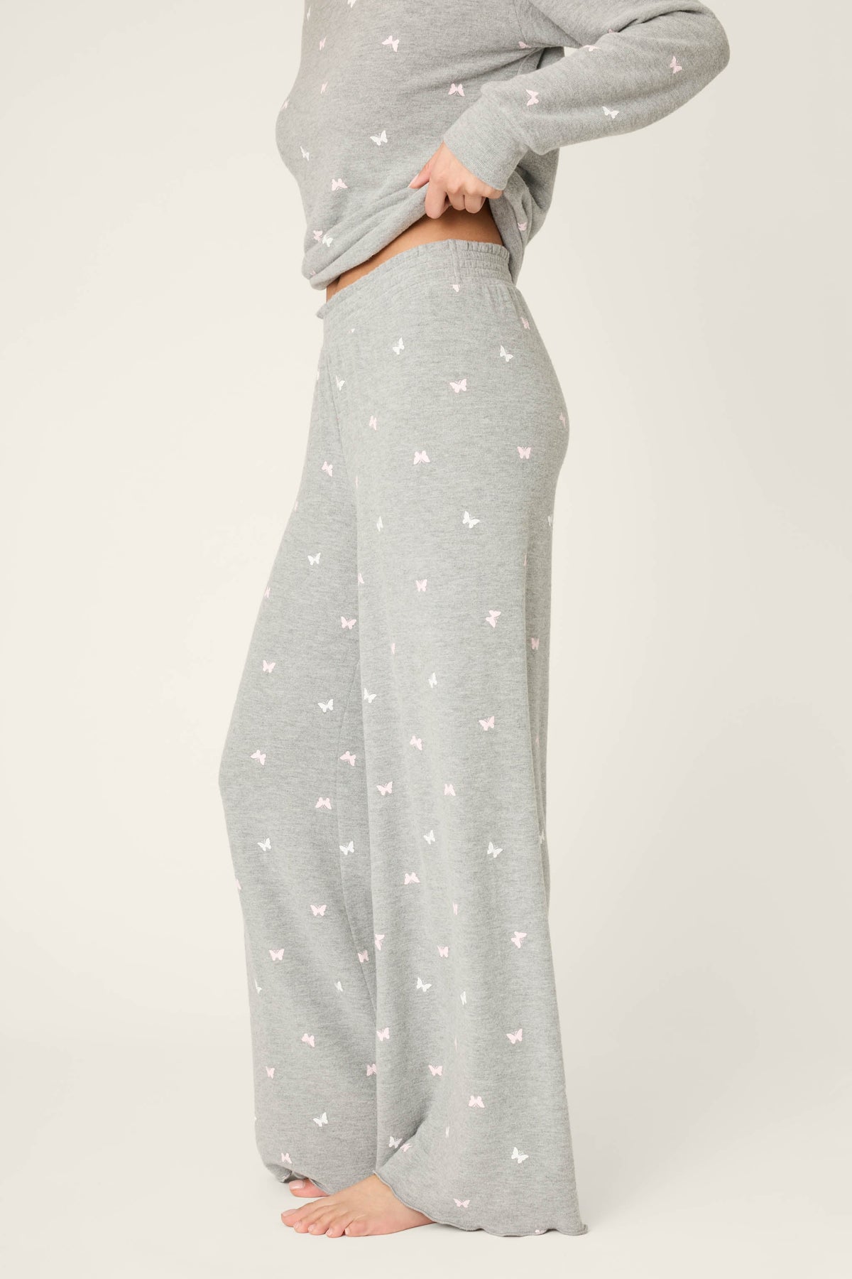 Peachy Mix & Match Butterfly Kisses Open Leg Pajama Pants