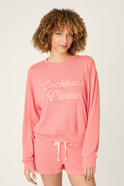 Paloma Mama Cocktails Please Graphic Print Sweatshirt